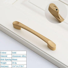 Load image into Gallery viewer, Golden Simple Fashion Aluminum Alloy Furniture Handles Bookcase Handles Wine Cabinet Handles Door Knob Handles For Cabinet Cabinet Knobs Cupboard Drawers Cabinet Dresser Bookcase Wardrobe 2.2CM