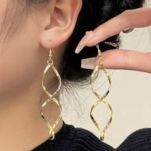Load image into Gallery viewer, Spiral Design Dangle Earrings