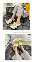 Load image into Gallery viewer, Gray Cute Summer Sandals Women Beach Sandals Non Slip Comfortable Lightweight Outdoor Sandals Woman Light Weight Quick Drying Slip-On Garden Clog Shoes Rubber Slipper