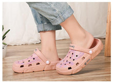 Load image into Gallery viewer, Gray Cute Summer Sandals Women Beach Sandals Non Slip Comfortable Lightweight Outdoor Sandals Woman Light Weight Quick Drying Slip-On Garden Clog Shoes Rubber Slipper