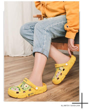Load image into Gallery viewer, Gray Cute Summer Sandals Women Beach Sandals Non Slip Comfortable Lightweight Outdoor Sandals Woman Light Weight Quick Drying Slip-On Garden Clog Shoes Rubber Slipper