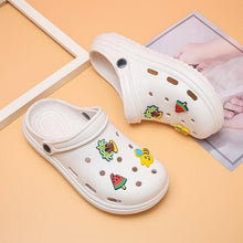 Load image into Gallery viewer, Gray Cute Summer Sandals Women Beach Sandals Non Slip Comfortable Lightweight Outdoor Sandals Woman Light Weight Quick Drying Slip-On Garden Clog Shoes Rubber Slipper