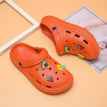 Load image into Gallery viewer, Gray Cute Summer Sandals Women Beach Sandals Non Slip Comfortable Lightweight Outdoor Sandals Woman Light Weight Quick Drying Slip-On Garden Clog Shoes Rubber Slipper