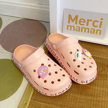 Load image into Gallery viewer, Gray Cute Summer Sandals Women Beach Sandals Non Slip Comfortable Lightweight Outdoor Sandals Woman Light Weight Quick Drying Slip-On Garden Clog Shoes Rubber Slipper