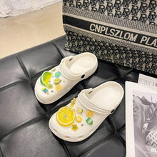 Load image into Gallery viewer, Gray Cute Summer Sandals Women Beach Sandals Non Slip Comfortable Lightweight Outdoor Sandals Woman Light Weight Quick Drying Slip-On Garden Clog Shoes Rubber Slipper