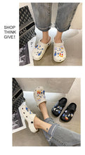 Load image into Gallery viewer, Gray Cute Summer Sandals Women Beach Sandals Non Slip Comfortable Lightweight Outdoor Sandals Woman Light Weight Quick Drying Slip-On Garden Clog Shoes Rubber Slipper