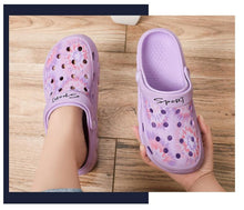 Load image into Gallery viewer, Gray Cute Summer Sandals Women Beach Sandals Non Slip Comfortable Lightweight Outdoor Sandals Woman Light Weight Quick Drying Slip-On Garden Clog Shoes Rubber Slipper