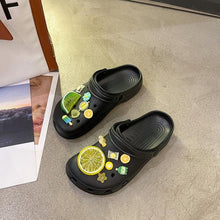 Load image into Gallery viewer, Gray Cute Summer Sandals Women Beach Sandals Non Slip Comfortable Lightweight Outdoor Sandals Woman Light Weight Quick Drying Slip-On Garden Clog Shoes Rubber Slipper