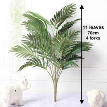 Load image into Gallery viewer, Green Artificial Palm Leaves Plastic Tropical Tree Fake Indoor Outdoor Garden Home Outdoor Decorations
