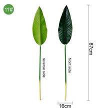 Load image into Gallery viewer, Green Artificial Palm Leaves Plastic Tropical Tree Fake Indoor Outdoor Garden Home Outdoor Decorations