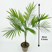 Load image into Gallery viewer, Green Artificial Palm Leaves Plastic Tropical Tree Fake Indoor Outdoor Garden Home Outdoor Decorations