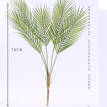 Load image into Gallery viewer, Green Artificial Palm Leaves Plastic Tropical Tree Fake Indoor Outdoor Garden Home Outdoor Decorations