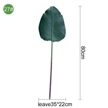 Load image into Gallery viewer, Green Artificial Palm Leaves Plastic Tropical Tree Fake Indoor Outdoor Garden Home Outdoor Decorations