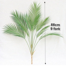 Load image into Gallery viewer, Green Artificial Palm Leaves Plastic Tropical Tree Fake Indoor Outdoor Garden Home Outdoor Decorations