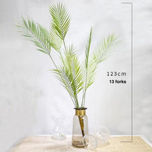 Load image into Gallery viewer, Green Artificial Palm Leaves Plastic Tropical Tree Fake Indoor Outdoor Garden Home Outdoor Decorations