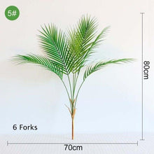 Load image into Gallery viewer, Green Artificial Palm Leaves Plastic Tropical Tree Fake Indoor Outdoor Garden Home Outdoor Decorations