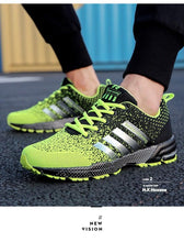 Load image into Gallery viewer, Green Breathable Mens Running Sneakers Outdoor Marathon Lightweight Running Mens Sport Shoes Athletic Footwear Breathable Comfortable Athletic Sport Sneakers