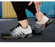 Load image into Gallery viewer, Green Breathable Mens Running Sneakers Outdoor Marathon Lightweight Running Mens Sport Shoes Athletic Footwear Breathable Comfortable Athletic Sport Sneakers
