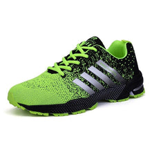 Load image into Gallery viewer, Green Breathable Mens Running Sneakers Outdoor Marathon Lightweight Running Mens Sport Shoes Athletic Footwear Breathable Comfortable Athletic Sport Sneakers