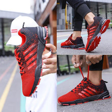 Load image into Gallery viewer, Green Breathable Mens Running Sneakers Outdoor Marathon Lightweight Running Mens Sport Shoes Athletic Footwear Breathable Comfortable Athletic Sport Sneakers