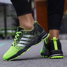 Load image into Gallery viewer, Green Breathable Mens Running Sneakers Outdoor Marathon Lightweight Running Mens Sport Shoes Athletic Footwear Breathable Comfortable Athletic Sport Sneakers