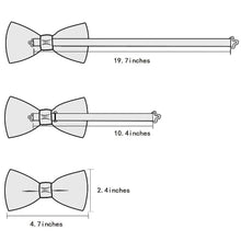 Load image into Gallery viewer, Green Color Silk Butterfly Pre-Tied Bow Tie Pocket Square Cufflinks Suit Set For Men Silk Adjustable Self Bowtie Formal Bowtie Set