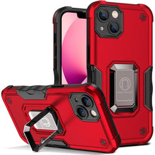 Load image into Gallery viewer, Green Shockproof Armor Case for iPhone 13 Pro Max 13 mini Ring Stand Phone Back Cover for iPhone 12 11 Pro Max Kickstand Case Built-in 360° Rotating Ring Kickstand Magnetic Case