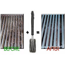 Load image into Gallery viewer, Grill Cleaning Brush BBQ Tool Grill Brush Stainless Steel Brushes Cleaning BBQ Accessories Best Cleaner Barbecue Stainless Steel Woven Wire Bristles Grill Brush Barbecue Grill Cleaner Safe Grill Cleaning Brush for Gas Charcoal Grilling