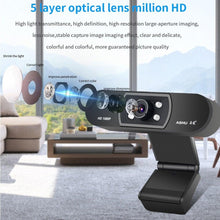 Load image into Gallery viewer, H800 Full HD Video Webcam 1080P HD Camera USB Webcam Focus Night Vision Computer Web Camera with Built in Microphone For Video Conferencing Recording and Streaming