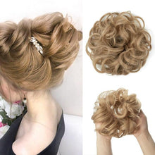Load image into Gallery viewer, Hair Bun Extensions Messy Curly Elastic Hair Scrunchies Hairpieces Synthetic Chignon Donut Up-do Hair Pieces Clip in Hair Extension For Volumized Hair Buns For Girls