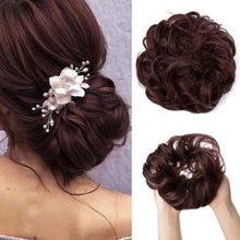 Load image into Gallery viewer, Hair Bun Extensions Messy Curly Elastic Hair Scrunchies Hairpieces Synthetic Chignon Donut Up-do Hair Pieces Clip in Hair Extension For Volumized Hair Buns For Girls