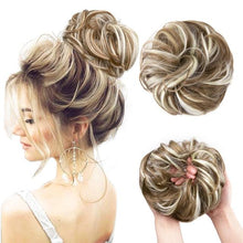 Load image into Gallery viewer, Hair Bun Extensions Messy Curly Elastic Hair Scrunchies Hairpieces Synthetic Chignon Donut Up-do Hair Pieces Clip in Hair Extension For Volumized Hair Buns For Girls