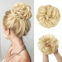 Load image into Gallery viewer, Hair Bun Extensions Messy Curly Elastic Hair Scrunchies Hairpieces Synthetic Chignon Donut Up-do Hair Pieces Clip in Hair Extension For Volumized Hair Buns For Girls