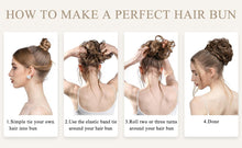 Load image into Gallery viewer, Hair Bun Extensions Messy Curly Elastic Hair Scrunchies Hairpieces Synthetic Chignon Donut Up-do Hair Pieces Clip in Hair Extension For Volumized Hair Buns For Girls
