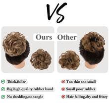 Load image into Gallery viewer, Hair Bun Extensions Messy Curly Elastic Hair Scrunchies Hairpieces Synthetic Chignon Donut Up-do Hair Pieces Clip in Hair Extension For Volumized Hair Buns For Girls