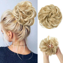 Load image into Gallery viewer, Hair Bun Extensions Messy Curly Elastic Hair Scrunchies Hairpieces Synthetic Chignon Donut Up-do Hair Pieces Clip in Hair Extension For Volumized Hair Buns For Girls