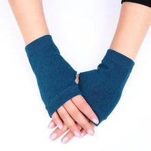 Load image into Gallery viewer, Half Finger Gloves For Women Stylish Winter Soft Warm Wool Knitting Arm Gloves Soft Warm Winter Gloves For Women Knit Arm Warmer Fingerless Gloves Knitted Long Mitten Women Thumb Hole Gloves