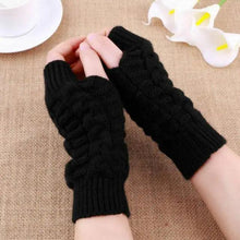 Load image into Gallery viewer, Half Finger Gloves For Women Stylish Winter Soft Warm Wool Knitting Arm Gloves Soft Warm Winter Gloves For Women Knit Arm Warmer Fingerless Gloves Knitted Long Mitten Women Thumb Hole Gloves