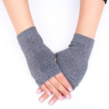 Load image into Gallery viewer, Half Finger Gloves For Women Stylish Winter Soft Warm Wool Knitting Arm Gloves Soft Warm Winter Gloves For Women Knit Arm Warmer Fingerless Gloves Knitted Long Mitten Women Thumb Hole Gloves