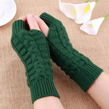 Load image into Gallery viewer, Half Finger Gloves For Women Stylish Winter Soft Warm Wool Knitting Arm Gloves Soft Warm Winter Gloves For Women Knit Arm Warmer Fingerless Gloves Knitted Long Mitten Women Thumb Hole Gloves