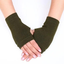 Load image into Gallery viewer, Half Finger Gloves For Women Stylish Winter Soft Warm Wool Knitting Arm Gloves Soft Warm Winter Gloves For Women Knit Arm Warmer Fingerless Gloves Knitted Long Mitten Women Thumb Hole Gloves