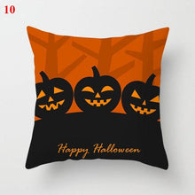 Load image into Gallery viewer, Halloween Cushion Cover Soft Linen Pillow Case Sofa Decoration Pumpkin Printed Pillow Case Orange And Black Pillow Cover For Living Room Car Pillowcase Home Supplies
