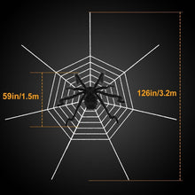Load image into Gallery viewer, Halloween Decorations Spider Outdoor Stretch Cobweb