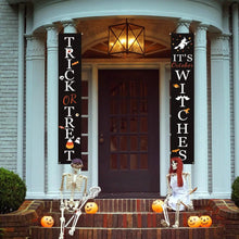 Load image into Gallery viewer, Halloween Porch Decoration October Witch Front Porch Banner Decorations