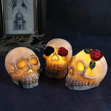 Load image into Gallery viewer, Halloween Resin Skull LED Night Light Decorative Light