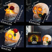 Load image into Gallery viewer, Halloween Resin Skull LED Night Light Decorative Light