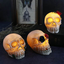 Load image into Gallery viewer, Halloween Resin Skull LED Night Light Decorative Light