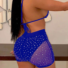 Load image into Gallery viewer, Halter See Through Sequins Mesh Bra & Shorts