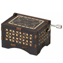Load image into Gallery viewer, Hand Crank Vintage Wood Carved Sunshine Musical Box