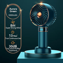 Load image into Gallery viewer, Hand Fan New Handheld Mini Fan USB 5000mAh Rechargeable Mini Portable Small Pocket Fan Data Display Personal Mini Hand Fans for Women USB Rechargeable Makeup Lash Fan for Office